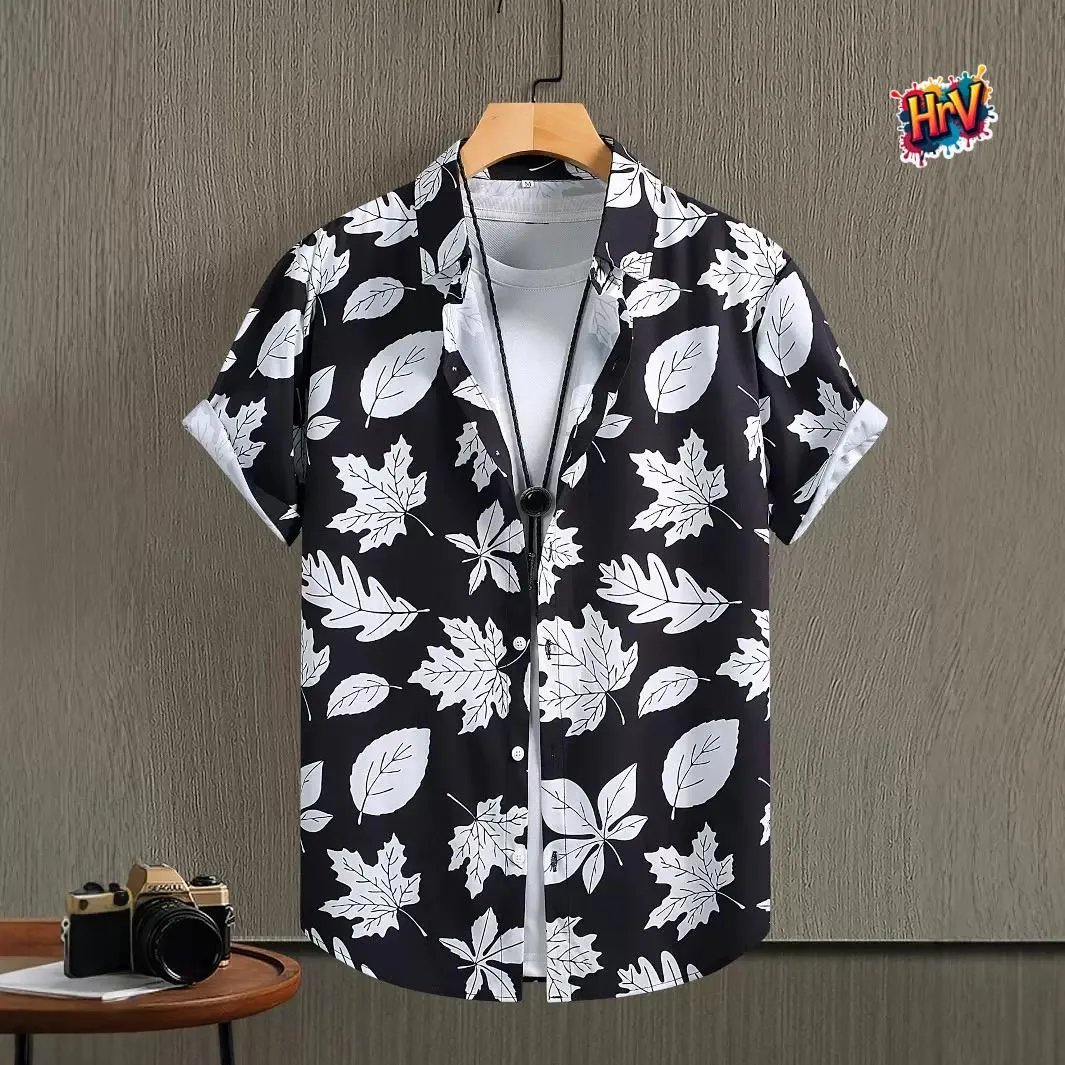 Photo Principale - Petites Annonces | Stylish Leaf-Print Shirt – Now Available! 🔥, Bonduma, Buea, Cameroun | Vêtements, chaussures et autres  > Vêtements pour hommes