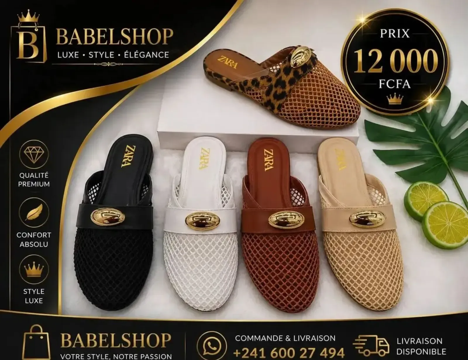 Gallery Photo 1 - Marketplace | Babouches, Bébé Nour, Libreville, Gabon | Clothing, Shoes, & Others  > Others & Accessories