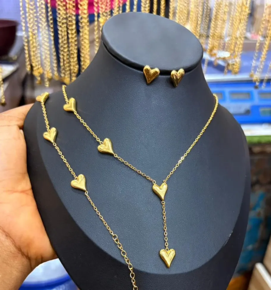 Main Photo - Marketplace | Elegant 18K Gold Heart Jewelry Set ✨, Bonduma, Buea, Cameroon | Clothing, Shoes, & Others  > Jewelry & Accessories