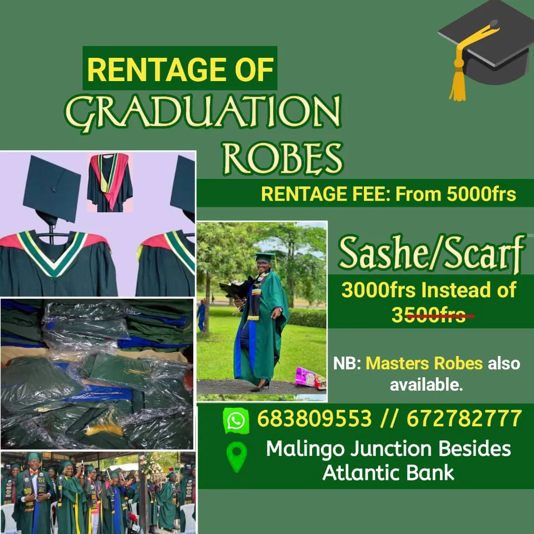 Photo Principale - Petites Annonces | 🎓 Graduation Robes For Rent! 🎓, Great Soppo, Buea, Cameroun | Mariage et cérémonies  > Vêtements