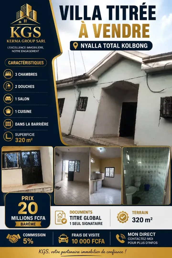 Villa Titrée À Vendre – Nyalla Total Nkolbong 🔥🏡